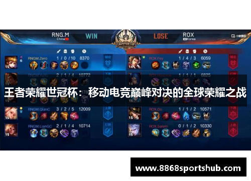 王者荣耀世冠杯：移动电竞巅峰对决的全球荣耀之战